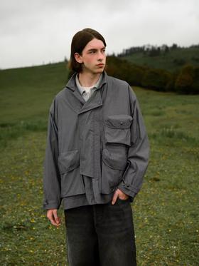 Evistub/E-4QWT702/进口华达呢混纺猎装山地多袋工装夹克外套