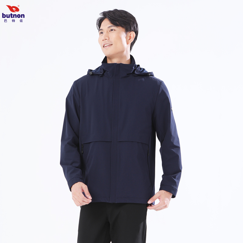 巴特侬男子运动外套梭织风衣双层M4605