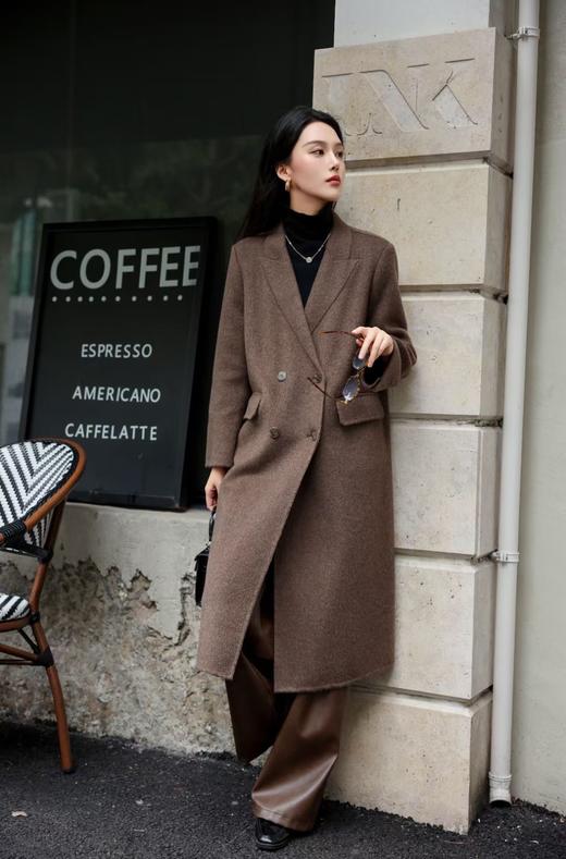 骆驼绒丝澳毛大衣 商品图0