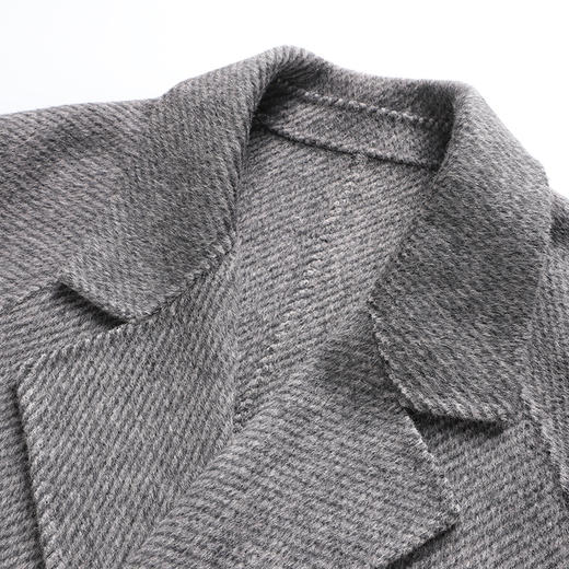 【新款DAB】大依优型大码男装羊毛呢双面呢大衣大衣外套手工呢子中长款胖子休闲男士 商品图6