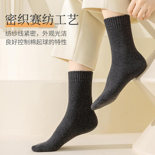 袜子女冬季加绒加厚保暖毛巾袜女士中筒月子袜冬天地板毛圈袜子女 商品图2