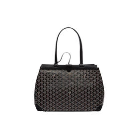GOYARD Bellechasse Biaude Y字老花满印遮蔽设计 帆布拼皮 托特包Tote包购物袋单肩手提包 小号 女款（CB）