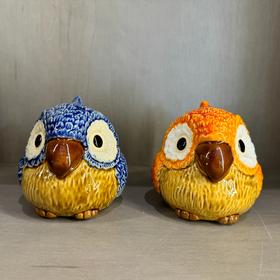 萌宠鹦鹉摆件工艺品 石湾新美陶出品