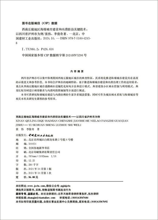 西南丘陵地区海绵城市建设和内涝防治关键技术4245 商品图2