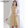 未风西装领显瘦连衣裙女秋2024秋季新款时尚气质职业拼接长袖裙子 商品缩略图3
