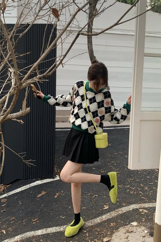 Stay2Weeks 学院风甜美菱形格针织上衣 17487 商品图2