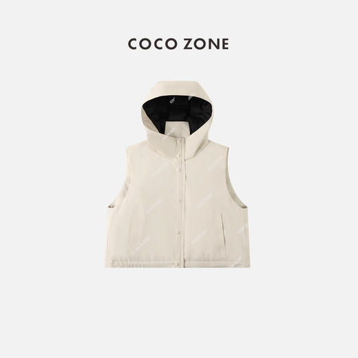 COCO ZONE90鹅绒秋冬坎肩连帽羽绒服马甲排扣 23C29726 商品图0