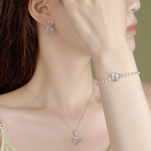 【日落星辰】S925银星星珍珠月光石耳饰【JHY-E000835B】 商品图3