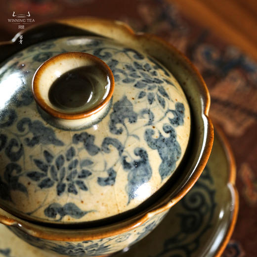 问鼎旗下留青汝瓷椒唐清音盖碗（麒麟葵韵）（缺货） 商品图2