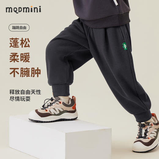 【加绒】【男女同款】【90-140】【MQDmini】男女童冬款保暖银狐绒加绒裤子 商品图1