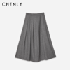 尘衣｜明星款高腰藏肉A摆百褶半裙 商品缩略图0