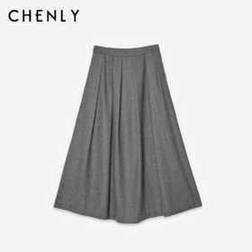 尘衣｜明星款高腰藏肉A摆百褶半裙