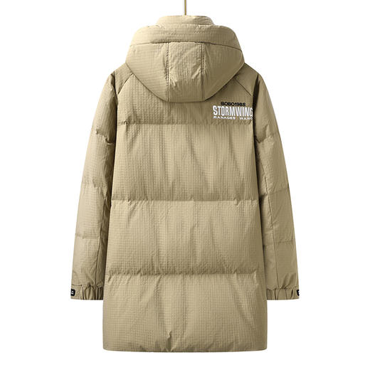 【特大码】【新款DPX】大依优型大码中长款潮款连帽羽绒服鸭绒外套休闲胖子大码男休闲宽松加肥加大上衣 商品图4