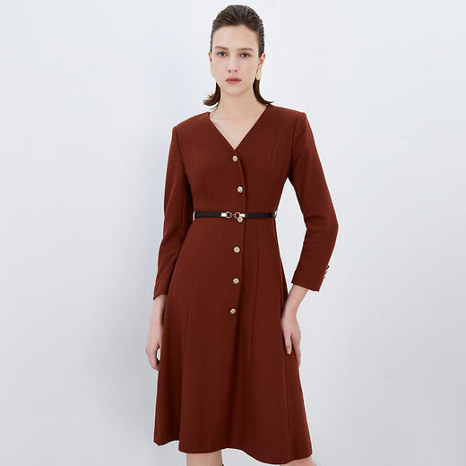 EITIE爱特爱冬季新款法式优雅气质显瘦连衣裙7607315 商品图2