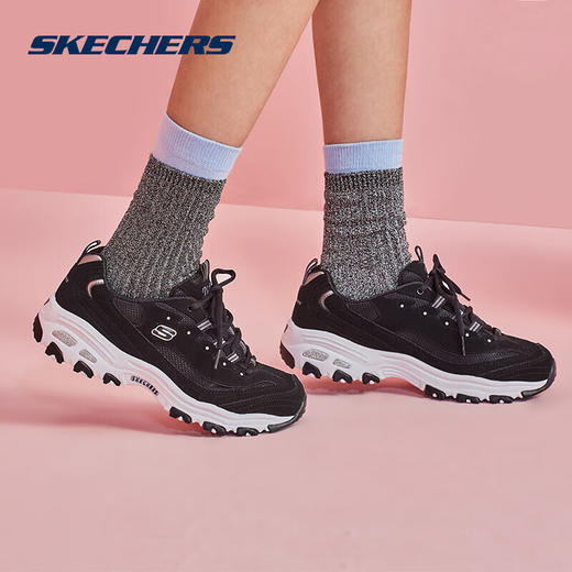 斯凯奇（Skechers）熊猫鞋女 D'LITES系列时尚舒适透气低帮休闲鞋 11930-BLK 商品图1