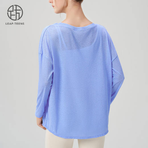 跃牌【安琪拉系列】秋季新款透气瑜伽罩衫女开叉显瘦运动健身上衣CX7406 商品图7