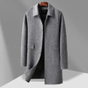 【新款DAB】大依优型大码男装羊毛呢双面呢大衣大衣外套手工呢子中长款胖子休闲男士 商品缩略图3