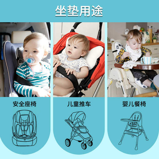 ecoaile怡可尔婴儿车透气四季垫推车安全座椅凉垫多用途宝宝坐垫E8XA2L02 E8XA2L03 E8XA2L06 E8XA2L07 商品图2