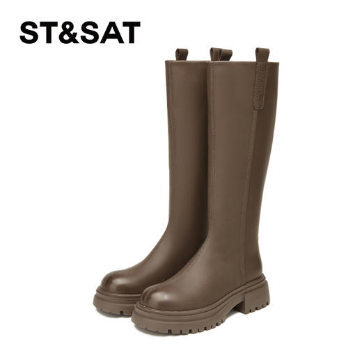 星期六时尚百搭保暖绒里显瘦美腿长靴SS341190Q9 商品图8