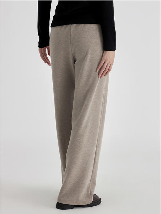 weyo秋冬女垂感休闲软糯竖条高腰阔腿裤880054 商品图2