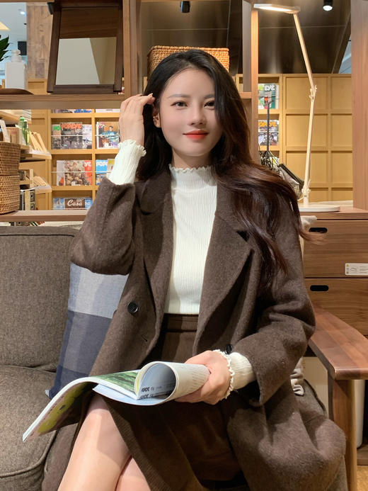 【百图lulu定制】【花瓣领打底衫】细腻柔软 花瓣领口 袖口长袖 打底衫 商品图8