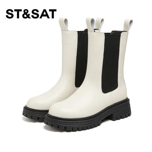 星期六极简风百搭加绒厚底切尔西SS341180UY 商品图7