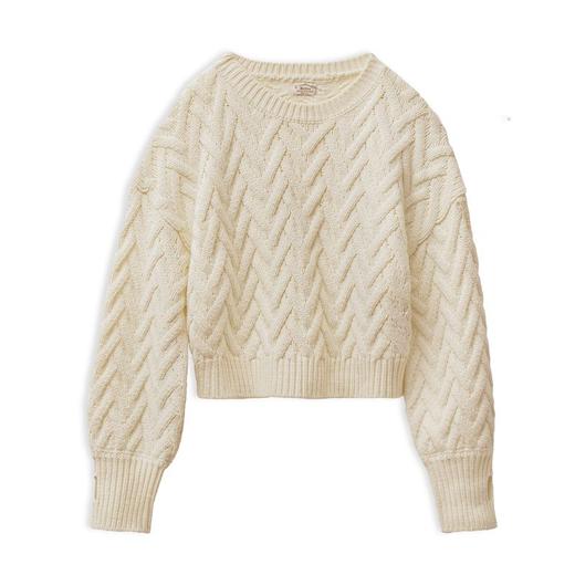 马登美式阿兰绞花毛衣冬季女复古编织麻花针织衫休闲长袖内搭套指毛衫 商品图10