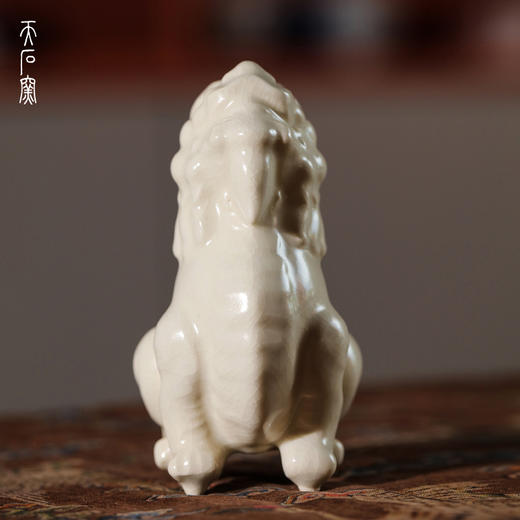 问鼎天石窑白陶泥狮兽茶宠 商品图2