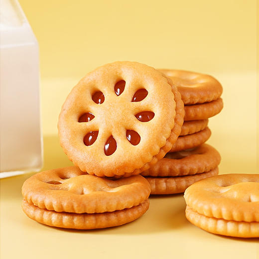 【够吃一个月！果酱夹心饼干】用“酱”满足你的味蕾，果香与饼干的巧妙融合，迸发出香醇细腻的信息，精心配比出美味，酥脆口感回味无穷，零食儿童休闲，网红小吃独立小包装L 商品图2