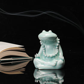省大师雷慧仙出品修行蛙茶宠摆件