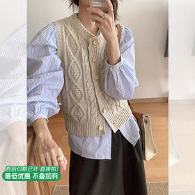 <曾小咸推荐>米色马甲