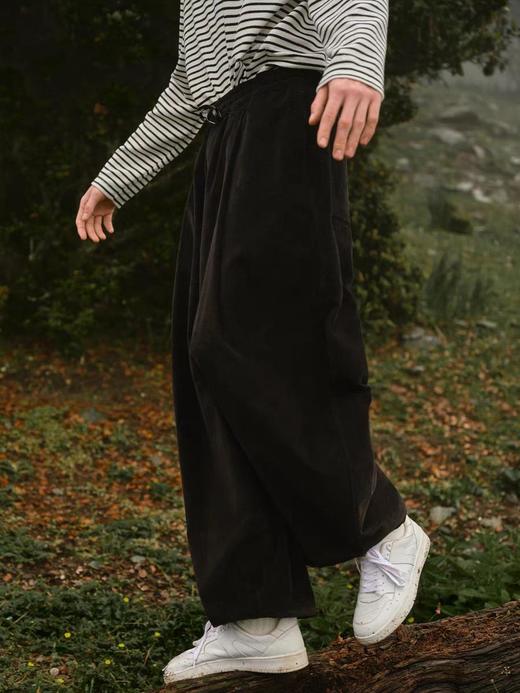 Evistub/E-4QCK737/法兰绒面质感阔腿休闲裤 商品图0