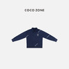 COCO ZONE 小众翻领卫衣字母刺绣半拉链上衣CC2D2424 商品缩略图0