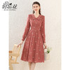 勿忘花红色纯棉碎花复古连衣裙春季新款刺绣气质裙子 商品缩略图1