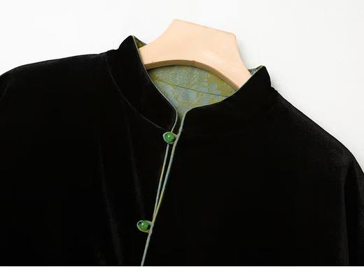 高贵高档双面鎏金海棠桑蚕丝蛋白外套 商品图13