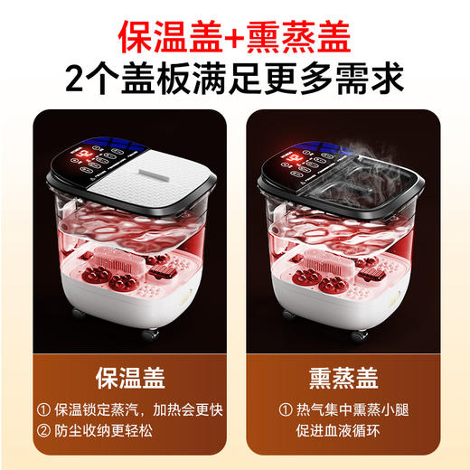 3D仿真人按摩【足浴盆电动泡脚桶】家用自动加热熏蒸泡脚桶 恒温过小腿足浴 商品图1