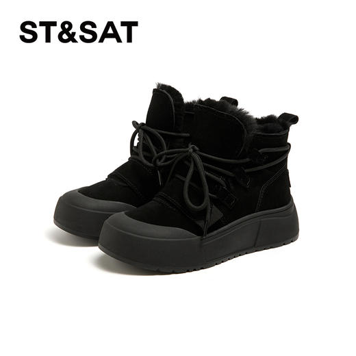 星期六厚绒保暖时尚百搭雪地靴SS341120QG 商品图8