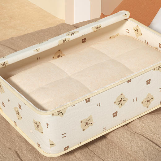 【家居好物！手提收纳袋】新款卡通搬家打包袋大容量布艺被子收纳袋家用防尘防潮整理袋，满足居家收纳、搬家需求。 商品图3