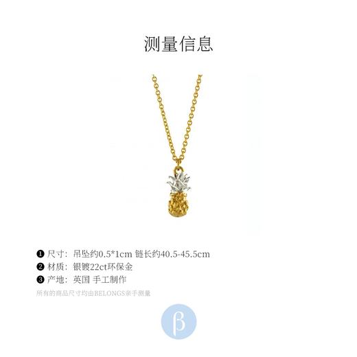 订购8周到｜Alex Monroe-Baby Pineapple-小菠萝 项链［英国设计师］ 商品图2