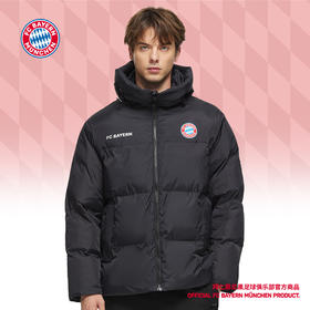 【官方正版】拜仁慕尼黑足球俱乐部 | 高档黑棉服保暖高领球迷