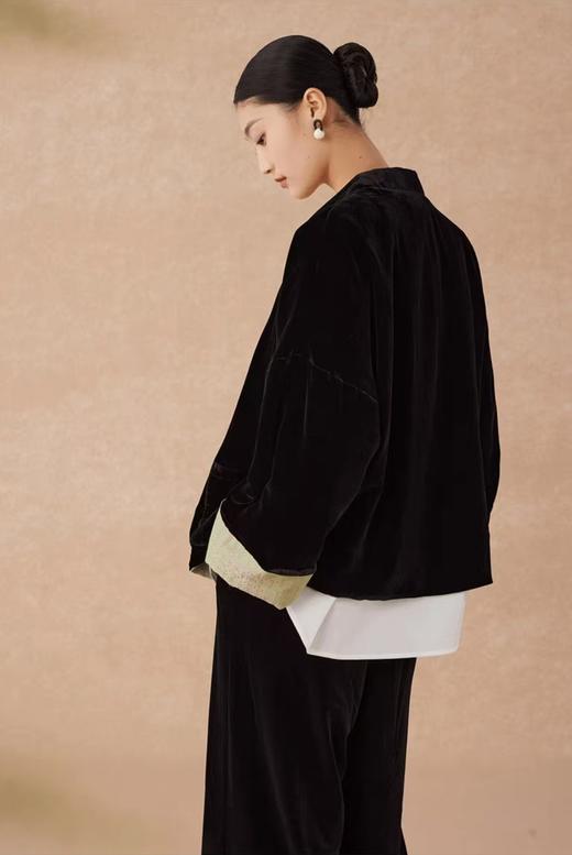 高贵高档双面鎏金海棠桑蚕丝蛋白外套 商品图4