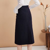 EITIE爱特爱气质优雅高级深海蓝高腰包臀过膝a字半身裙冬季新款D2406403 商品缩略图4