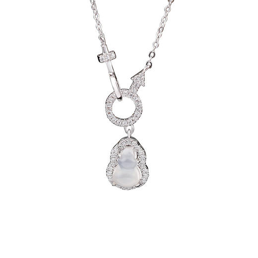 【冰清玉洁】纯银葫芦玉髓项链【JHY-N001686B】 商品图4