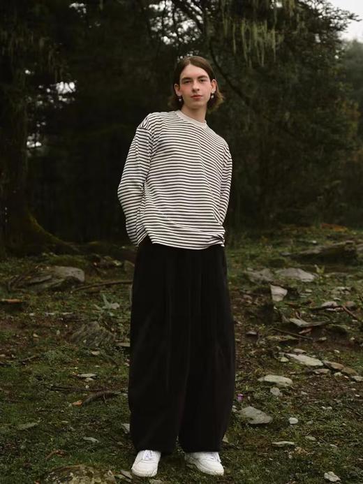 Evistub/E-4QCK737/法兰绒面质感阔腿休闲裤 商品图2