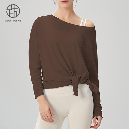 跃牌【安琪拉系列】秋季新款透气瑜伽罩衫女开叉显瘦运动健身上衣CX7406 商品图10