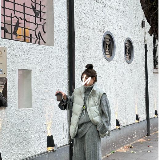 2024新品  软软同款【云朵绵绵】韩版秋冬ins宽松大版立领加厚羽绒马甲外套 商品图2