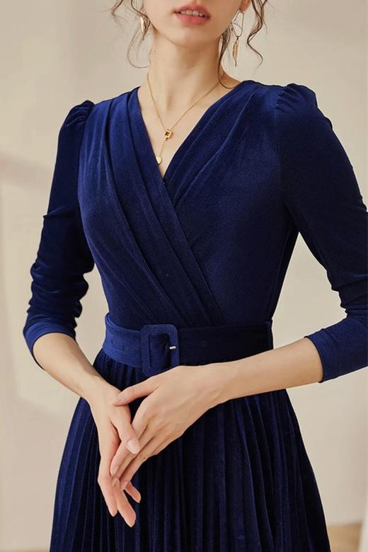 ROEYS HOUSE 宝蓝色压褶连衣裙 10755 商品图3