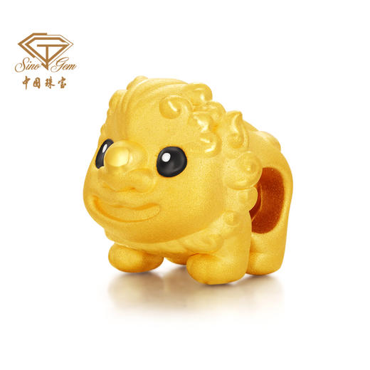 「大足石刻」足金狮力非凡转运珠 小狮子5D黄金手串【Y】 商品图4