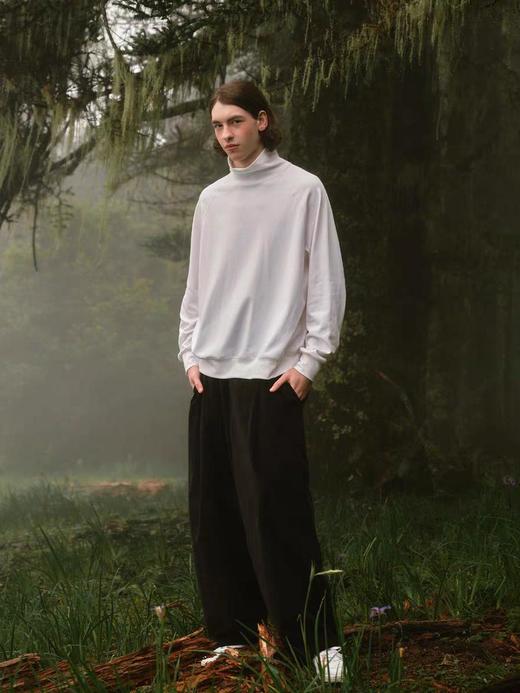 Evistub/E-4QCK737/法兰绒面质感阔腿休闲裤 商品图1