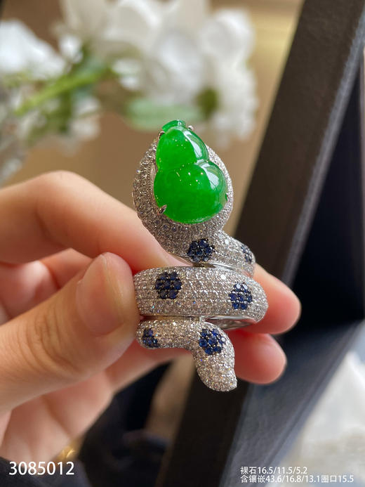 老坑艳绿葫芦戒指【3085012】具体价格微信咨询 商品图5